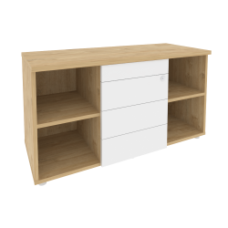 Тумба сервисная с ящиками TIP-ON ONIX O.TS-11 TIP Тиквуд Светлый/Белый