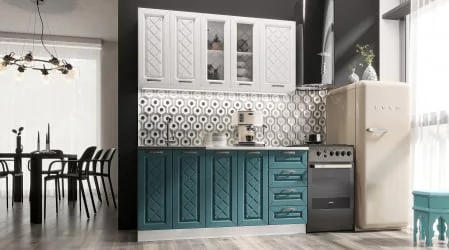 Маленькая кухня Агава 1,6 м Белый/Трюфель