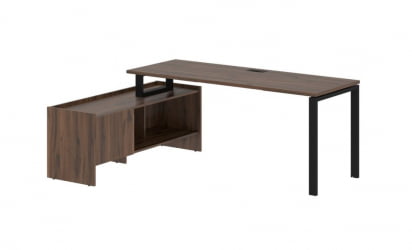 Стол с тумбой EDIS EUCT 19614 Дуб Денвер темный Черный