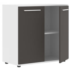 Шкаф с глухими малыми дверьми EDIS ELCS 85.1 Мокко Белый Белый