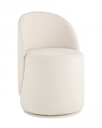 Пуф Loreen вращающийся букле Белый