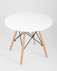 Детский стол Eames DSW белый, ножки массив бука