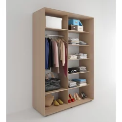 Шкаф-купе 2-х дверный Акцент-Сим Д 1600х600 Дуб молочный