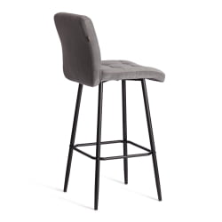 Барный стул Medeo/Медео велюр, серый, 29, 45х56х113 см