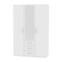 Шкаф распашный R-198х135х60-3-M(Белый)