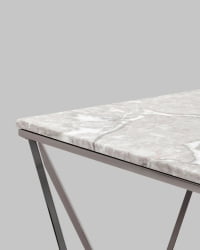 Стол квадратный Авалон 61*61 black Серый мрамор