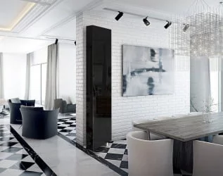 Поворотный шкаф в черном стекле Drive SP Черный