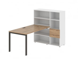 Рабочая станция ЕДИС ЕУРСТ 1215 Дуб Денвер светлый Мокко Белый / EDIS EURST