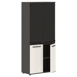 Шкаф комбинированный ЕДИС ЕХCС 85.2 Ясень Траун Черный Мокко / EDIS EHCS