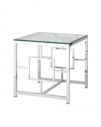 Стол журнальный БРУКЛИН 55*55 Серебро