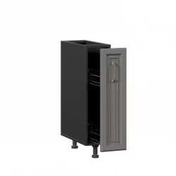 Тумба кухонная 200 бутылочница Джелатто ЛД 241.100.000.128 Черный Оникс серый