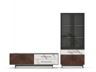 Набор мебели для гостиной Вилена №5 Серый/Орех/Монте белый