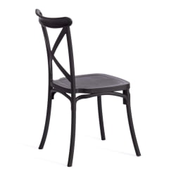 Стул со спинкой CROSS (mod. PL24) пластик, 48 х 58 х 89 см, Black (черный) 05