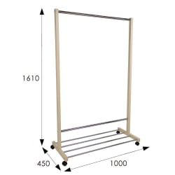 Гардеробная вешалка для одежды В 35Н Слоновая кость