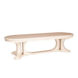 Стол VERSAL овальный бук, мдф, 300 (350/400) х 110 х 78 см, бежевый патина