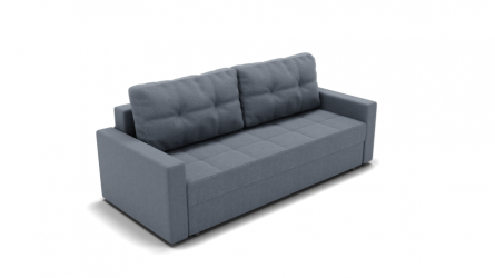 Диван Рио (ЗР) Цвет фасада: Серый; Тип: Прямой; Материал фасада: Металл/Велюр