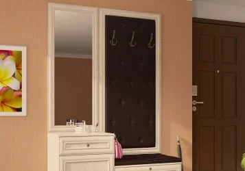 Вешалка Оскар-7 (А) Модена 01 Дуб сонома светлый Кожа крем