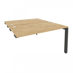 Стол-приставка двойной на П-образном м/к к опорным элем. ОНИКС О.МП-Д.СПР-3.8 Тиквуд Светлый/Антрацит / ONIX O.MP-D.SPR-3.8