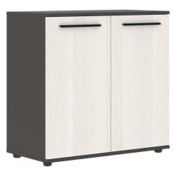 Шкаф с глухими малыми дверьми EDIS ELCS 85.1 Ясень Траун Черный Мокко