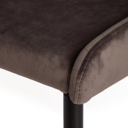 Стул MANTRA (mod. 713) ткань/металл, 49х61х82 см, высота до сидения 49 см, темно-серый barkhat 14/черный