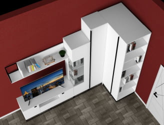 Полка навесная City средняя белый