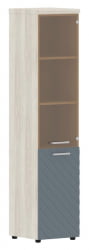 Шкаф колонка комбинированная с топом (правый) Торр ЛУКС ТЛХC 42.2 Р Сосна Эдмонд Серо-голубой / Torr LUX TLHC R