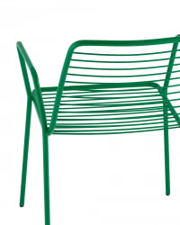 Стул Дели с подлокотниками металл Зеленый