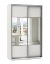 Шкаф-купе двухдверный Экспресс Хит Комби Белый снег