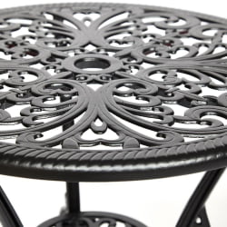 Зона отдыха Secret De Maison Romance (стол +2 стула) алюминиевый сплав, D60/H67, 53х41х89см, черный