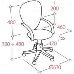 Кресло офисное UP_Prestige Кожзам 81125 Черный