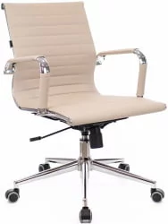 Кресло для персонала Leo T экокожа Бежевый