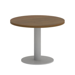 Стол журнальный круглый HOME OFFICE VR.SP-5-60.1G Орех Гварнери/Серый металл