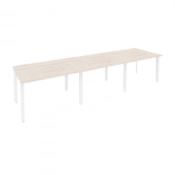 Стол переговорный (3 столешницы) ОНИКС О.МП-ПРГ-3.2 Денвер Светлый/Белый / ONIX O.MP-PRG-3.2