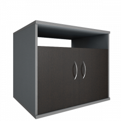 Тумба под оргтехнику сервисная Riva А.ТМ-1 Венге/Металлик