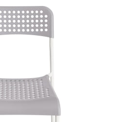 Стул ADDE (mod. C-049) металл/пластик, 39 х 49 х 78 см, Grey(серый)/White(белый) разборный