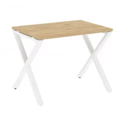 Стол рабочий LOFT VR.L-SRX-1.7 Металл белый Тиквуд светлый