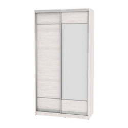 Белый шкаф-купе в прихожую B-220х120х60-3(ЯАС-D7D8)