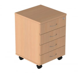 Тумба подкатная с замком Р.Т-4 ЗЦ Крафт белый