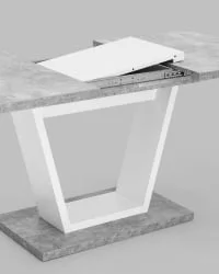 Стол раскладной Vector 120-160 Бетон-белый