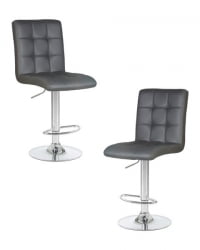Стул барный DOBRIN KRUGER (серый) 2 шт