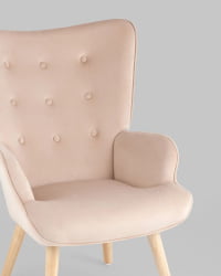 Кресло Хью велюр Бежевый