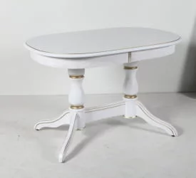 Стол обеденный раскладной Лира (1,6м) тон 1 с золотой патиной