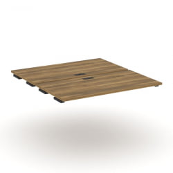 Двойной стол-приставка к двум опорным тумбам/шкафам CОНCЕПТ CН.ДСПР-007 Сандал Янтарный Черный / CONCEPT CN.DSPR-007