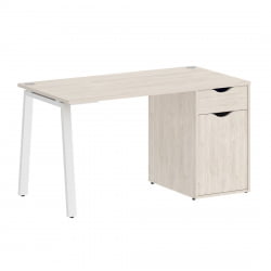 Стол письменный ХОМЕ ОФФИCЕ ВР.СП-3-138.1.А Денвер Светлый/Белый металл / HOME OFFICE VR.SP-3-138.1.A
