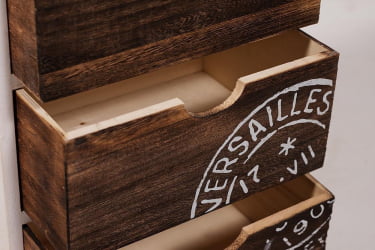 Тумба дизайнерская Secret De Maison VINTAGE  (mod. HX17-1103S) Коричневый/белый