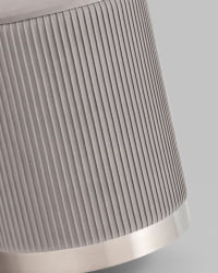 Пуф Шарлотта с ящиком велюр серебристый серебро основание