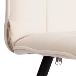 Стул обеденный Bari Bari LT, велюр, молочный/черный, 4, 41х55х89 см