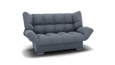 Диван Клик-Кляк (ЗР) Цвет фасада: Серый; Тип: Прямой; Материал фасада: Металл/Велюр