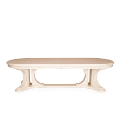 Стол VERSAL овальный бук, мдф, 300 (350/400) х 110 х 78 см, бежевый патина