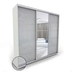 Шкаф-купе 3-х дверный Акцент-Квадро КЛ 1800х600 Выбеленное дерево